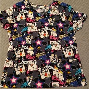 Wonder Woman Scrub Top size M